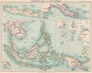 Farther India & East Indies; Inset maps of Java; British New Guinea; Huon Gulf; Astrolabe Bay; Pa...