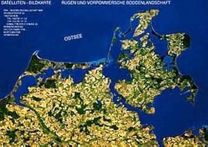 Bild des Verkufers fr Rgen und Vorpommersche Boddenlandschaft - Satellitenbildkarte 1:100.000: Landschaften aus dem Weltraum. zum Verkauf von buchversandmimpf2000