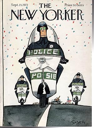 Bild des Verkufers fr The New Yorker Magazine, September 23, 1972 zum Verkauf von Dorley House Books, Inc.