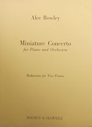 Immagine del venditore per Miniature Concerto, for Piano and Orchestra , Reduction for Two-Pianos (2 Copies) venduto da Austin Sherlaw-Johnson, Secondhand Music