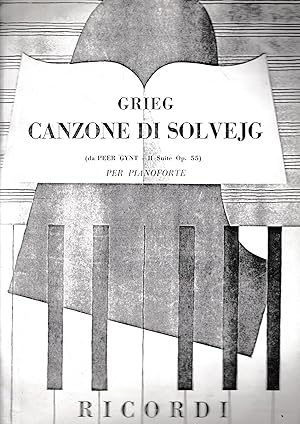 Canzone di Solvejg (de Peer Gynt - II Suite Op. 55) Spartito per pianoforte.