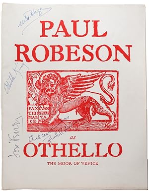 Imagen del vendedor de Paul Robeson as Othello: The Moor of Venice [Cover Title]. [Original Theatre Programme for]: The Theatre Guild Presents . Paul Robeson in The Margaret Webster Production [of] Othello by William Shakespeare a la venta por James Cummins Bookseller, ABAA