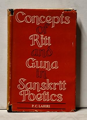 Bild des Verkufers fr Concepts of Riti and Guna in Sanskrit Poetics zum Verkauf von Cat's Cradle Books