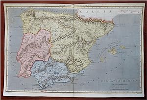 Hispania Roman Empire Iberia Spain Carthage Celt-Iberian Tribes 1806 Russell map
