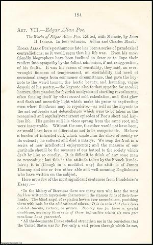 Seller image for The Works of Edgar Allan Poe. A rare original article from the British Quarterly Review, 1875. for sale by Cosmo Books