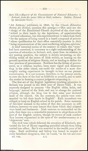 Seller image for Education in Ireland. A rare original article from the British Quarterly Review, 1846. for sale by Cosmo Books