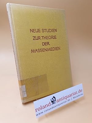 Imagen del vendedor de Neue Studien zur Theorie der Massenmedien a la venta por Roland Antiquariat UG haftungsbeschrnkt