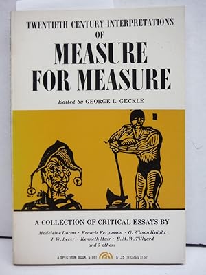 Imagen del vendedor de Shakespeare's " Measure for Measure " : A Collection of Critical Essays (20th Cent. Interpretations S) a la venta por Imperial Books and Collectibles