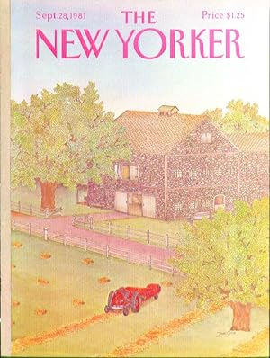 Immagine del venditore per New Yorker cover Oliver Old stone barn 9/28 1981 venduto da The Jumping Frog