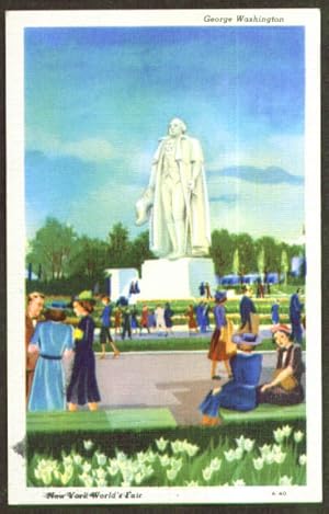 Seller image for George Washington Statue New York World's Fair postcard 1939 for sale by The Jumping Frog