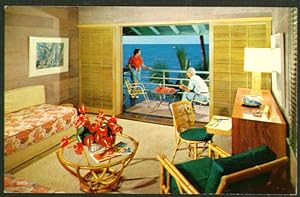 Seller image for Guest Room Kona Inn Kailua-Kona HI postcard 1950s for sale by The Jumping Frog