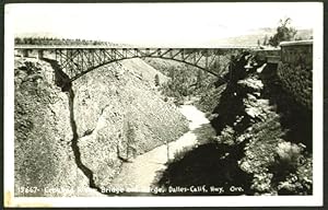 Seller image for Crooked River Bridge Dalles-California Highway OR RPPC postcard 1950 for sale by The Jumping Frog