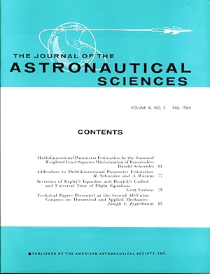 Seller image for Journal Astronautical Sciences Fall 1964 Kepler Herrick for sale by The Jumping Frog