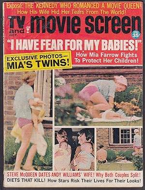 Seller image for TV & MOVIE SCREEN Mia Farrow Steve McQueen 10 1970 for sale by The Jumping Frog