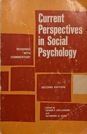 Bild des Verkufers fr Current Perspectives in Social Psychology (Second Edition) zum Verkauf von Eat My Words Books