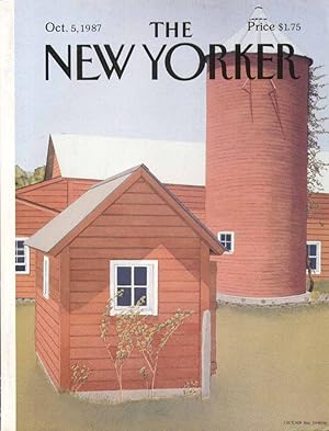 Immagine del venditore per New Yorker cover Simpson red barn & silo 10/5 1987 venduto da The Jumping Frog