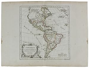 L'AMERIQUE. [Original copper engraved map, 1778]: