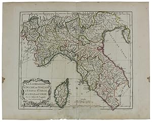 LA LOMBARDIE, LE DUCHÉ DE TOSCANE, L'ETAT DU ST. SIEGE, E L'ISLE DE CORSE. [Carta geografica del ...