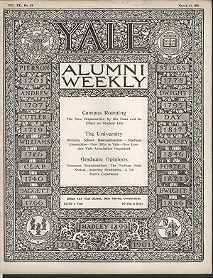 Seller image for YALE ALUMNI WEEKLY Heeling Undergraduate Magazines New London 3/31 1911 for sale by The Jumping Frog