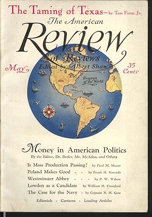 Seller image for AMERICAN REVIEW of Reviews Money in Politics Poland Westminster Abbey ++ 5 1928 for sale by The Jumping Frog