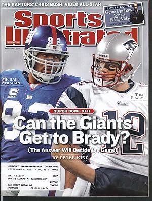Seller image for SPORTS ILLUSTRATED Michael Strahan Tom Brady Super Bowl Gene Upshaw 2/4 2008 for sale by The Jumping Frog