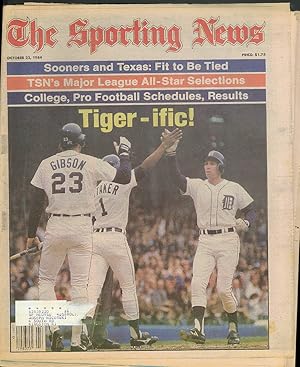 Immagine del venditore per SPORTING NEWS Detroit Tigers Sooners Texas TSN Pro Football Schedule 10/22 1984 venduto da The Jumping Frog