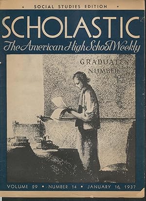 Seller image for SCHOLASTIC Social Studies Gladys Schmitt Congressional Record 1/16 1937 for sale by The Jumping Frog