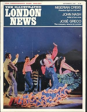 Seller image for ILLUSTRATED LONDON NEWS 9/9 1967: Nigeria; John Nash; Jose Greco; Poitier films for sale by The Jumping Frog