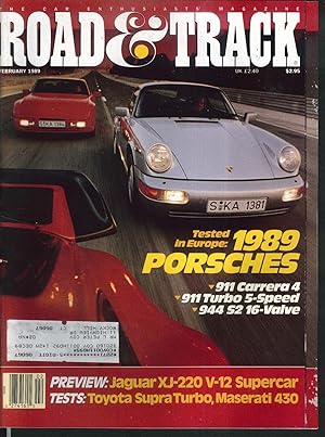 Image du vendeur pour ROAD & TRACK Porsche 911 944 Toyota Supra Maserati 430 road tests 2 1989 mis en vente par The Jumping Frog