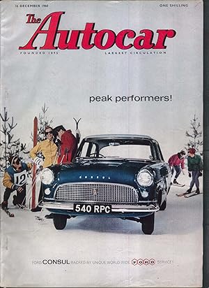 Image du vendeur pour AUTOCAR Anglia Flaminia Zagato Vauxhall Cresta Hydra-Matic road test 12/16 1960 mis en vente par The Jumping Frog