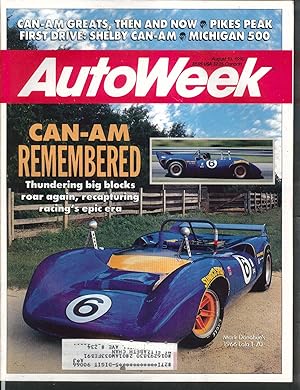 Seller image for AUTO WEEK Mark Donohue McLaren M6GT Can-Am Ferrari F40 8/13 1990 for sale by The Jumping Frog
