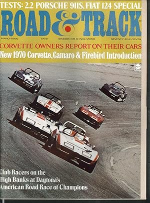 Image du vendeur pour ROAD & TRACK Porsche 911S Peugeot 504 Fiat 124 road tests 3 1970 + Corvette ad mis en vente par The Jumping Frog