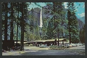 Image du vendeur pour Upper Yosemite Fall & Cottage National Park CA postcard 1950s mis en vente par The Jumping Frog