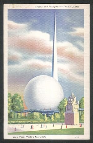 Image du vendeur pour Trylon & Perisphere Theme Center New York World's Fair 1939 postcard mis en vente par The Jumping Frog