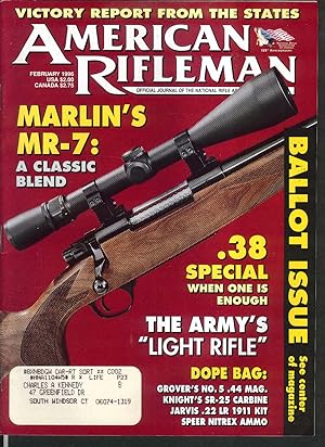 Seller image for AMERICAN RIFLEMAN Marlin MR-7 Colt Series 80 Army M1 Carbine 2 1996 for sale by The Jumping Frog