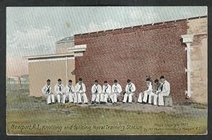 Image du vendeur pour Newport RI Knotting & Splicing Naval Training Station postcard 1910 mis en vente par The Jumping Frog