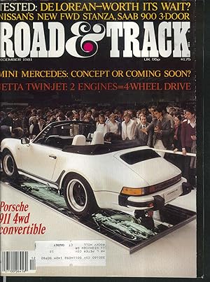 Image du vendeur pour ROAD & TRACK Porsche 911 DeLorean Nissan Stanza Saab 900 road tests 12 1981 mis en vente par The Jumping Frog
