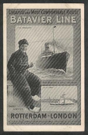 Seller image for Batavier Line SS Batavier Rotterdam-London postcard 1914 for sale by The Jumping Frog