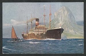 Image du vendeur pour Hamburg-South America Hugo Stinnes Linien Hamburg steamer postcard 1910s mis en vente par The Jumping Frog