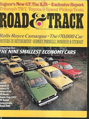 Imagen del vendedor de ROAD & TRACK Jaguar XJS Renault Rover Rolls-Royce Honda Civic road tests 5 1975 a la venta por The Jumping Frog