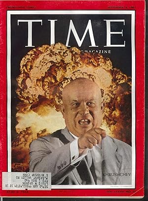 Immagine del venditore per TIME Khrushchev Nuclear Missiles Polaris Titan Abdul Rahman Goulart ++ 9/8 1961 venduto da The Jumping Frog