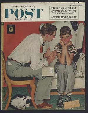 Bild des Verkufers fr SATURDAY EVENING POST Norman Rockwell COVER ONLY 7/14 1951 Facts of Life zum Verkauf von The Jumping Frog