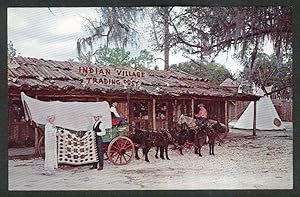 Imagen del vendedor de Indian Village Trading Post Six-Gun Territory Silver Springs FL postcard 1950s a la venta por The Jumping Frog