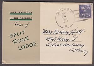 Seller image for Split Rock Lodge Lake Harmony PA view folder mailer 1954 for sale by The Jumping Frog