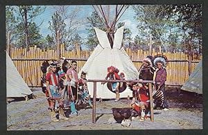 Imagen del vendedor de Indian Ceremonial Dancers Six-Gun Territory Silver Springs FL postcard 1950s a la venta por The Jumping Frog