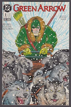 Bild des Verkufers fr GREEN ARROW #8 DC comic book 9 1988 Grell Cullins Martin zum Verkauf von The Jumping Frog