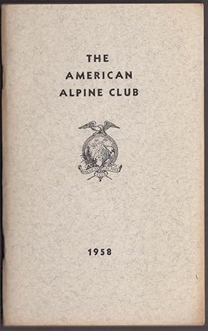 Seller image for American Alpine Club By-Laws & Register 1958 for sale by The Jumping Frog