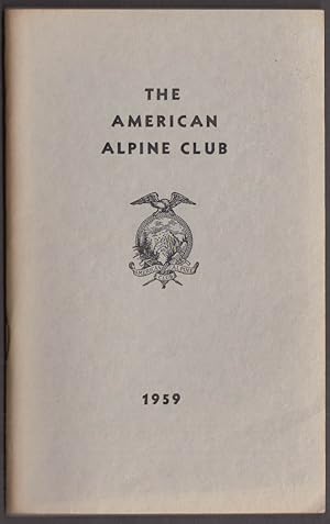 Seller image for American Alpine Club By-Laws & Register 1959 for sale by The Jumping Frog