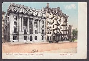 Image du vendeur pour Aetna Fire & Life Insurance Buildings Hartford CT undivided back postcard 1900s mis en vente par The Jumping Frog