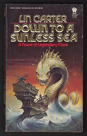 Image du vendeur pour Lin Carter: Down to a Sunless Sea PBO 1st 1984 Ken W Kelly cover art mis en vente par The Jumping Frog